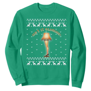 Funny Christmas Movie Sweatshirt Glorious Leg Lamp Ugly Gift TS10 Irish Green Print Your Wear