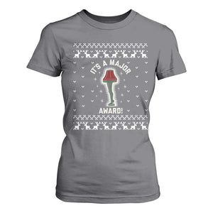 Funny Christmas Movie T Shirt For Women It's A Major Award Leg Lamp Ugly Gift TS10 Charcoal Print Your Wear