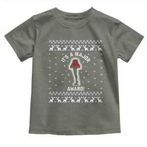 Funny Christmas Movie Toddler T Shirt It's A Major Award Leg Lamp Ugly Gift TS10 Military Green Print Your Wear
