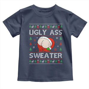 Funny Santa Christmas Toddler T Shirt Ugly Ass XMas Elephant Gift for Him TS10 Navy Print Your Wear