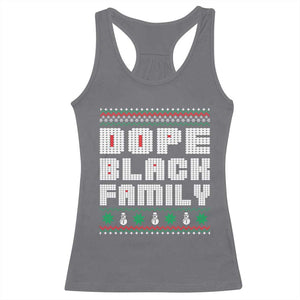 African American Family Christmas Racerback Tank Top Dope Black Family Matching Ugly Xmas TS10 Charcoal Print Your Wear