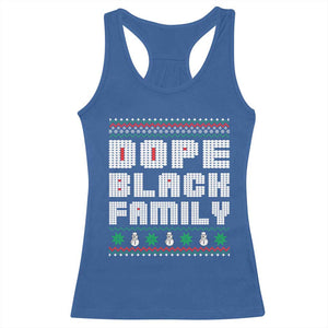 African American Family Christmas Racerback Tank Top Dope Black Family Matching Ugly Xmas TS10 Royal Blue Print Your Wear