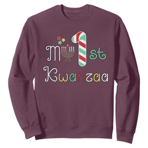 My 1st Kwanzaa Sweatshirt Babys First Kwanzaa Kinara Gift TS10 Maroon Print Your Wear