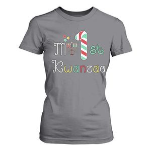 My 1st Kwanzaa T Shirt For Women Babys First Kwanzaa Kinara Gift TS10 Charcoal Print Your Wear