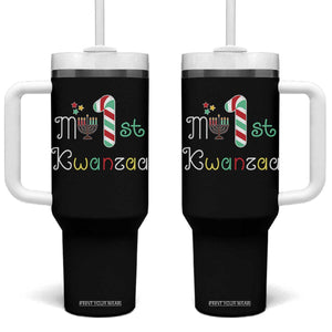 My 1st Kwanzaa Tumbler With Handle Babys First Kwanzaa Kinara Gift TS10 One Size: 40 oz Black Print Your Wear