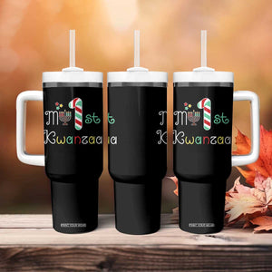 My 1st Kwanzaa Tumbler With Handle Babys First Kwanzaa Kinara Gift TS10 Print Your Wear