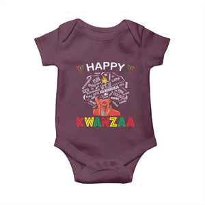 Happy Kwanzaa Baby Onesie African American Afro Queen Nguzo Saba TS10 Maroon Print Your Wear