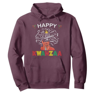 Happy Kwanzaa Hoodie African American Afro Queen Nguzo Saba TS10 Maroon Print Your Wear