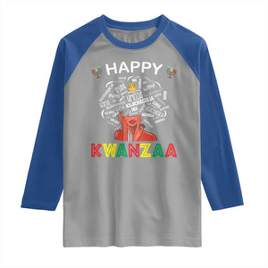 Happy Kwanzaa Raglan Shirt African American Afro Queen Nguzo Saba TS10 Sport Gray Royal Print Your Wear