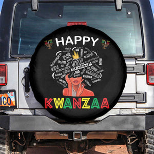 Happy Kwanzaa Spare Tire Cover African American Afro Queen Nguzo Saba TS10 No hole Black Print Your Wear