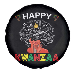 Happy Kwanzaa Spare Tire Cover African American Afro Queen Nguzo Saba TS10 Print Your Wear