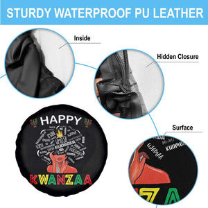 Happy Kwanzaa Spare Tire Cover African American Afro Queen Nguzo Saba TS10 Print Your Wear