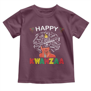 Happy Kwanzaa Toddler T Shirt African American Afro Queen Nguzo Saba TS10 Maroon Print Your Wear