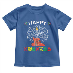 Happy Kwanzaa Toddler T Shirt African American Afro Queen Nguzo Saba TS10 Royal Blue Print Your Wear