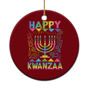 Happy Kwanzaa Ceramic Ornament Christmas African American Heritage Holiday Kinara Mazao TS10 1pc Red Print Your Wear