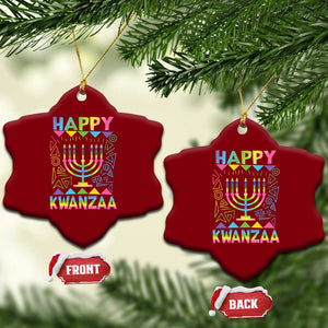 Happy Kwanzaa Ceramic Ornament Christmas African American Heritage Holiday Kinara Mazao TS10 Print Your Wear