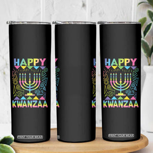Happy Kwanzaa Skinny Tumbler Christmas African American Heritage Holiday Kinara Mazao TS10 Print Your Wear