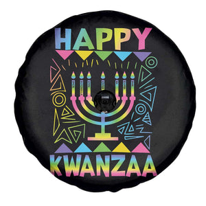 Happy Kwanzaa Spare Tire Cover Christmas African American Heritage Holiday Kinara Mazao TS10 Print Your Wear