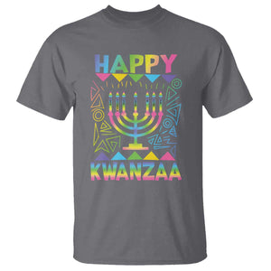 Happy Kwanzaa T Shirt Christmas African American Heritage Holiday Kinara Mazao TS10 Charcoal Print Your Wear