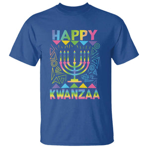 Happy Kwanzaa T Shirt Christmas African American Heritage Holiday Kinara Mazao TS10 Royal Blue Print Your Wear