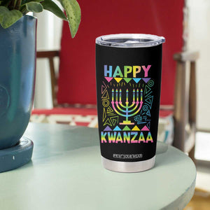 Happy Kwanzaa Tumbler Cup Christmas African American Heritage Holiday Kinara Mazao TS10 Print Your Wear