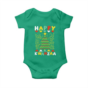 Happy Kwanzaa Christmas Baby Onesie African American Holiday Christmas Tree TS10 Irish Green Print Your Wear