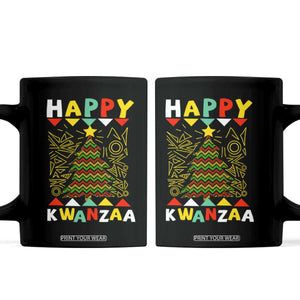 Happy Kwanzaa Christmas Coffee Mug African American Holiday Christmas Tree TS10 Black Print Your Wear