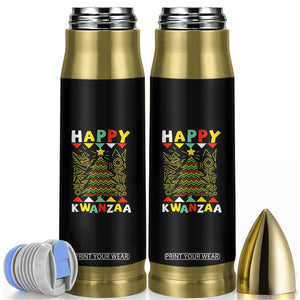 Happy Kwanzaa Christmas Bullet Tumbler African American Holiday Christmas Tree TS10 Black Print Your Wear