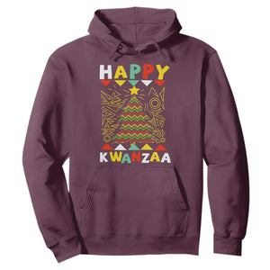 Happy Kwanzaa Christmas Hoodie African American Holiday Christmas Tree TS10 Maroon Print Your Wear