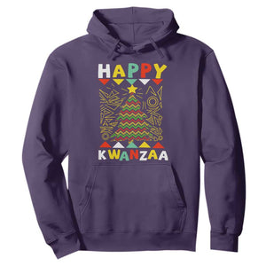 Happy Kwanzaa Christmas Hoodie African American Holiday Christmas Tree TS10 Purple Print Your Wear