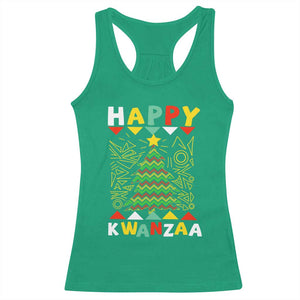 Happy Kwanzaa Christmas Racerback Tank Top African American Holiday Christmas Tree TS10 Irish Green Print Your Wear
