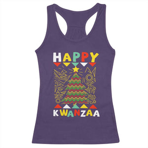 Happy Kwanzaa Christmas Racerback Tank Top African American Holiday Christmas Tree TS10 Purple Print Your Wear