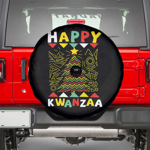 Happy Kwanzaa Christmas Spare Tire Cover African American Holiday Christmas Tree TS10 Black Print Your Wear