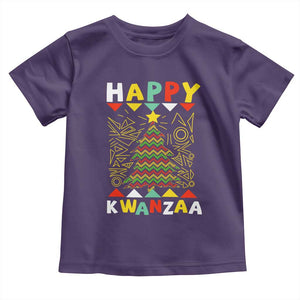 Happy Kwanzaa Christmas Toddler T Shirt African American Holiday Christmas Tree TS10 Purple Print Your Wear