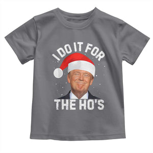 Funny Christmas Trump Toddler T Shirt Vintage Santa I Do It For The Ho's TS10 Charcoal Print Your Wear