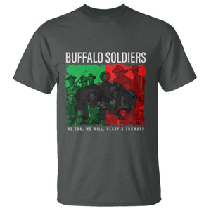 Buffalo Soldiers T Shirt 9th and 10th Cavalry Afro African American Heros TS10 Dark Heather Print Your Wear