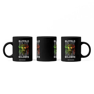 Retro Buffalo Soldiers Coffee Mug 9th and 10th Cavalry African American Heros USA Flag TS10 Print Your Wear
