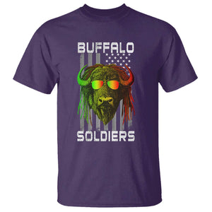 Retro Buffalo Soldiers T Shirt 9th and 10th Cavalry African American Heros USA Flag TS10 Purple Print Your Wear