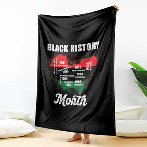 Black History Leaders Throw Blanket African American Milestones Map Civil Right TS10 Print Your Wear