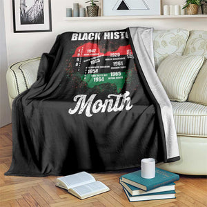 Black History Leaders Throw Blanket African American Milestones Map Civil Right TS10 Print Your Wear