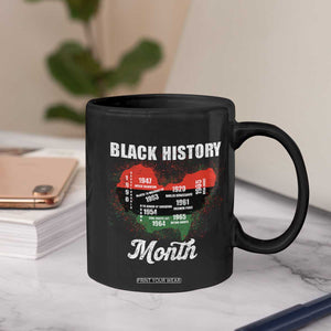 Black History Leaders Coffee Mug African American Milestones Map Civil Right TS10 Print Your Wear