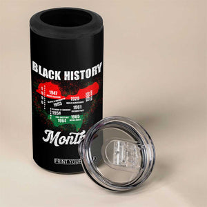 Black History Leaders 4 in 1 Can Cooler Tumbler African American Milestones Map Civil Right TS10 Print Your Wear