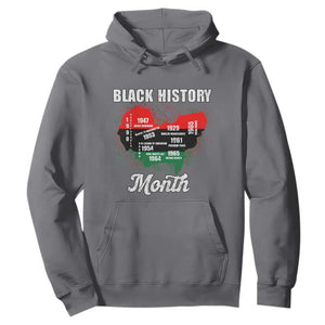 Black History Leaders Hoodie African American Milestones Map Civil Right TS10 Charcoal Print Your Wear