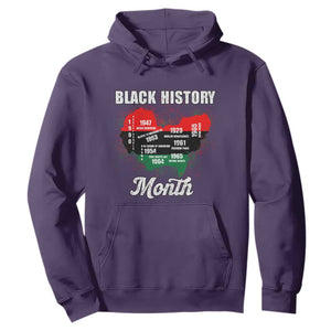 Black History Leaders Hoodie African American Milestones Map Civil Right TS10 Purple Print Your Wear