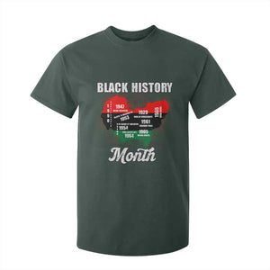 Black History Leaders T Shirt For Kid African American Milestones Map Civil Right TS10 Dark Forest Green Print Your Wear