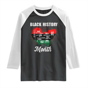 Black History Leaders Raglan Shirt African American Milestones Map Civil Right TS10 Black White Print Your Wear