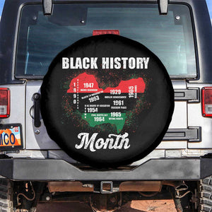 Black History Leaders Spare Tire Cover African American Milestones Map Civil Right TS10 No hole Black Print Your Wear