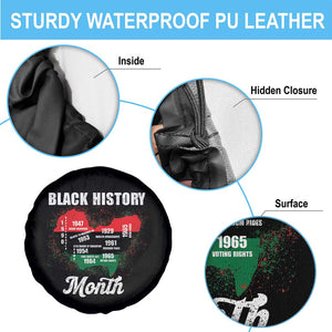 Black History Leaders Spare Tire Cover African American Milestones Map Civil Right TS10 Print Your Wear