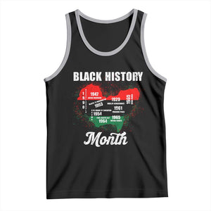 Black History Leaders Tank Top African American Milestones Map Civil Right TS10 Black Athletic Heather Print Your Wear