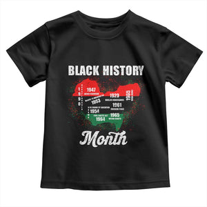 Black History Leaders Toddler T Shirt African American Milestones Map Civil Right TS10 Black Print Your Wear